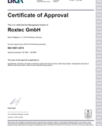ISO 9001 证书 Roxtec GmbH
